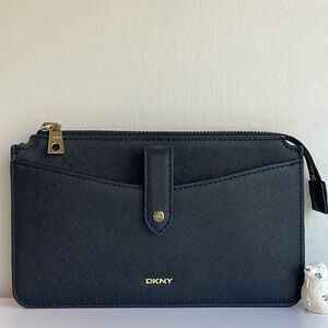 DKNY Genuine Leather Clutch Wristlet